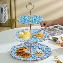 Load image into Gallery viewer, 3 Tier Acrylic Mandala Diamond Painting Cake Snack Stand for Afternoon Tea

