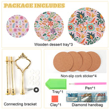 Load image into Gallery viewer, 3 Tier Acrylic Mandala Diamond Painting Cake Snack Stand for Afternoon Tea
