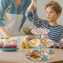 Load image into Gallery viewer, 3 Tier Acrylic Mandala Diamond Painting Cake Snack Stand for Afternoon Tea

