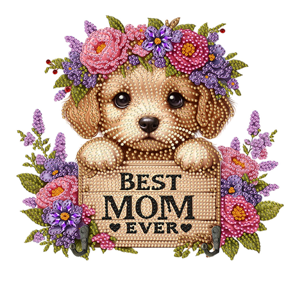 Wooden Special Shape Animal DIY Diamond Painting Art Hooks for Home Office Decor