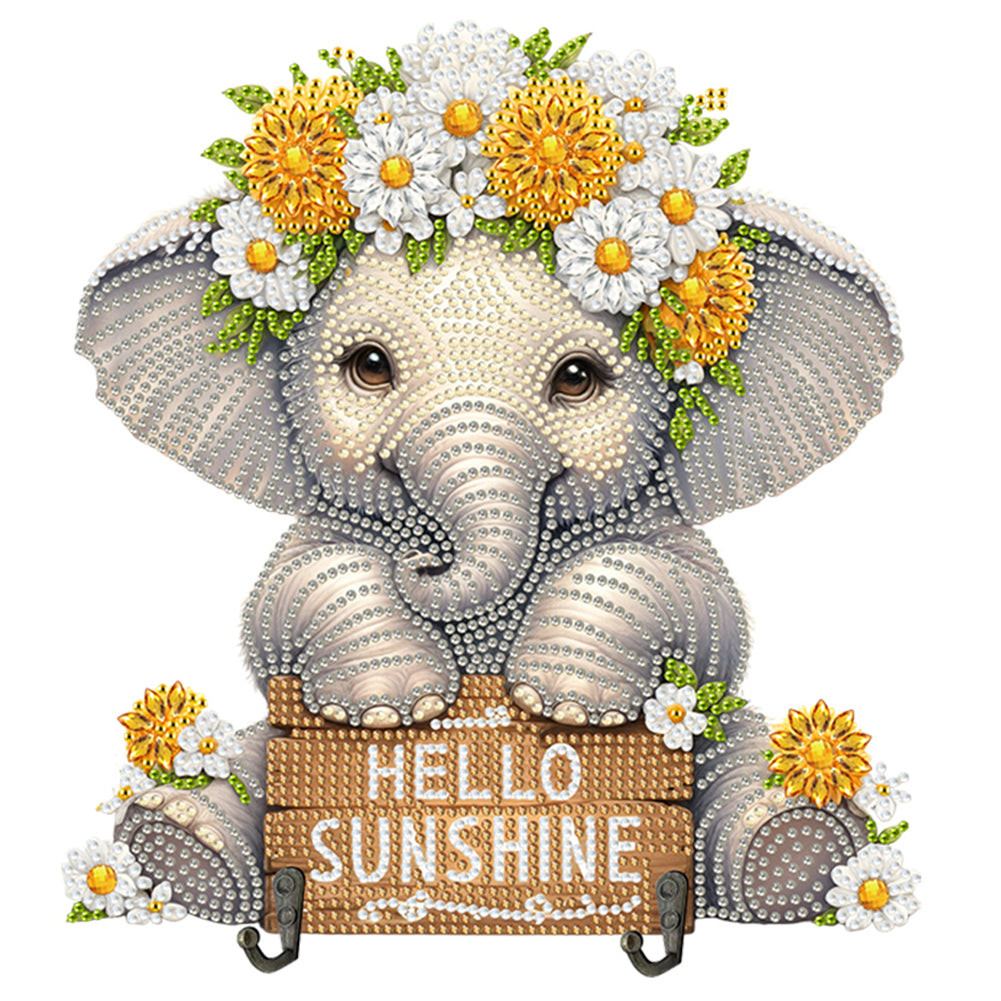 Wooden Special Shape Animal DIY Diamond Painting Art Hooks for Home Office Decor