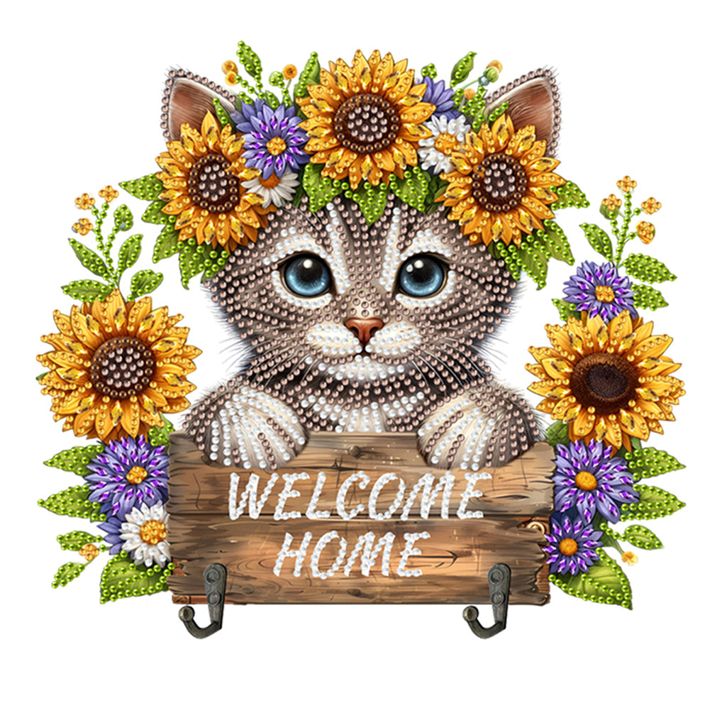 Wooden Special Shape Animal DIY Diamond Painting Art Hooks for Home Office Decor