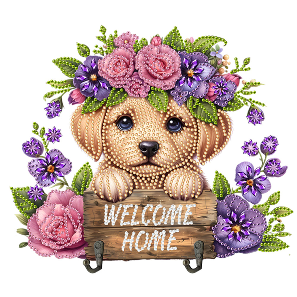 Wooden Special Shape Animal DIY Diamond Painting Art Hooks for Home Office Decor