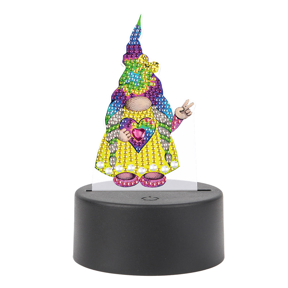 Diamond Painting Night Light 5D DIY Diamond Painting Lamp Home Decor (Gnome)