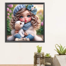 Load image into Gallery viewer, Diamond Painting - Full Round - Girl and Puppy (30*30CM)
