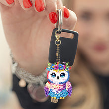 Load image into Gallery viewer, 5Pcs Acrylic Double Sided Owl Diamond Painting Keychain for Beginners Adults
