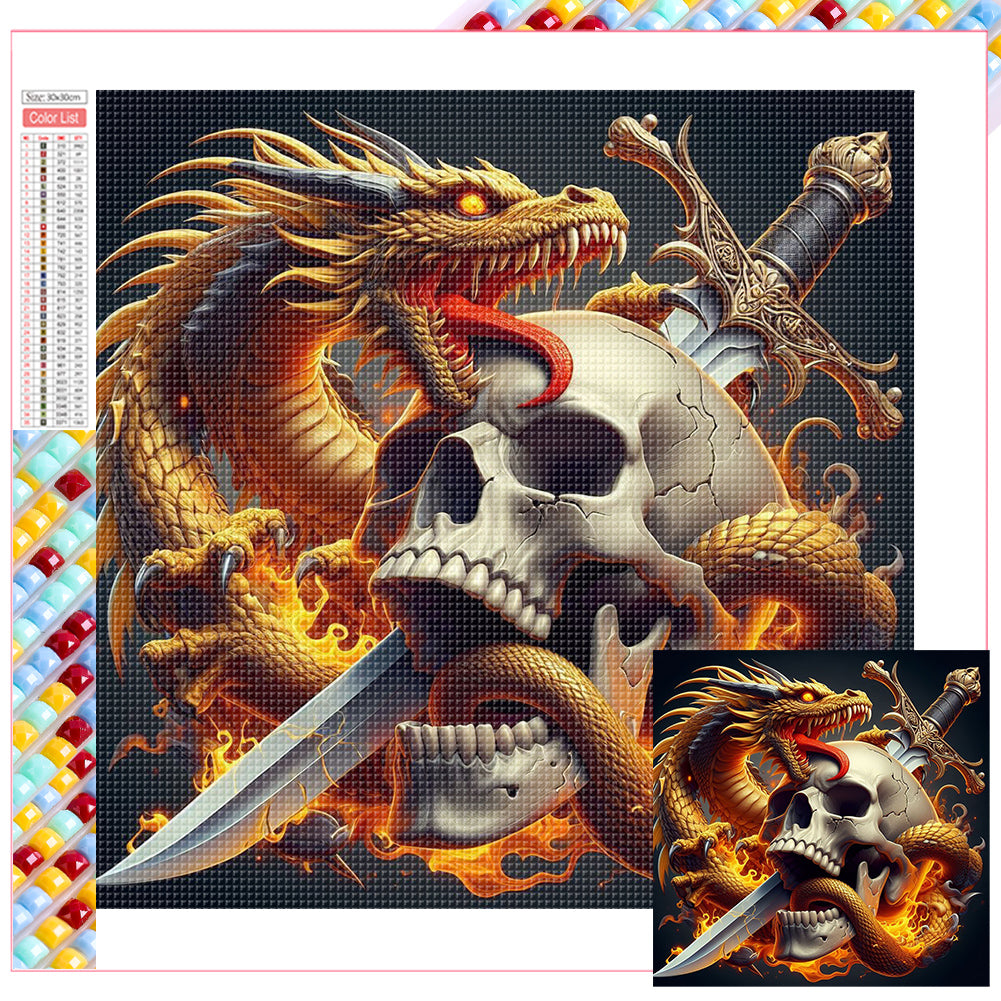 Diamond Painting - Full Square - Dragon (30*30CM)