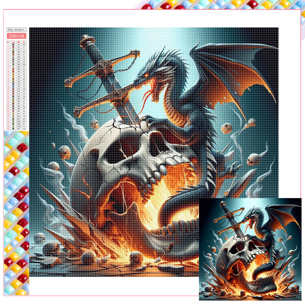 Diamond Painting - Full Square - Dragon (30*30CM)