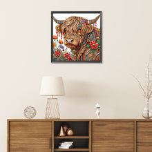 Load image into Gallery viewer, Diamond Painting - Partial Special Shaped - Poppy Highland Yak (30*30CM)
