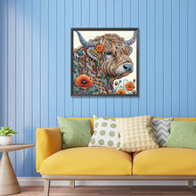 Load image into Gallery viewer, Diamond Painting - Partial Special Shaped - Poppy Highland Yak (30*30CM)

