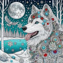 Load image into Gallery viewer, Diamond Painting - Partial Special Shaped - Snow Wolf (30*30CM)
