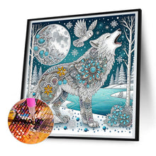 Load image into Gallery viewer, Diamond Painting - Partial Special Shaped - Snow Wolf (30*30CM)
