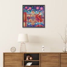 Load image into Gallery viewer, Diamond Painting - Partial Special Shaped - Rainy Night Fireworks Ballerina (30*30CM)
