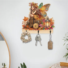 Load image into Gallery viewer, Wooden Cats Dogs 3 Hooks Diamond Painting Hook Rail Aniaml for Home Office Decor
