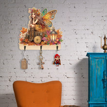 Load image into Gallery viewer, Wooden Cats Dogs 3 Hooks Diamond Painting Hook Rail Aniaml for Home Office Decor
