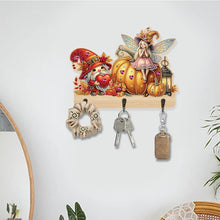 Load image into Gallery viewer, Wooden Cats Dogs 3 Hooks Diamond Painting Hook Rail Aniaml for Home Office Decor
