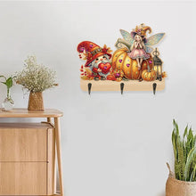 Load image into Gallery viewer, Wooden Cats Dogs 3 Hooks Diamond Painting Hook Rail Aniaml for Home Office Decor
