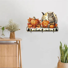 Load image into Gallery viewer, Wooden Cats Dogs 3 Hooks Diamond Painting Hook Rail Aniaml for Home Office Decor
