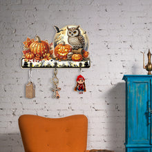 Load image into Gallery viewer, Wooden Cats Dogs 3 Hooks Diamond Painting Hook Rail Aniaml for Home Office Decor
