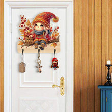 Load image into Gallery viewer, Wooden Cats Dogs 3 Hooks Diamond Painting Hook Rail Aniaml for Home Office Decor
