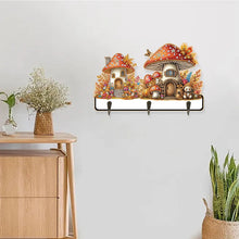 Load image into Gallery viewer, Wooden Cats Dogs 3 Hooks Diamond Painting Hook Rail Aniaml for Home Office Decor
