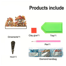 Load image into Gallery viewer, Wooden Cats Dogs 3 Hooks Diamond Painting Hook Rail Aniaml for Home Office Decor
