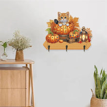 Load image into Gallery viewer, Wooden Cats Dogs 3 Hooks Diamond Painting Hook Rail Aniaml for Home Office Decor
