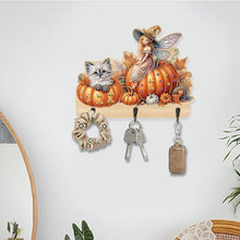 Load image into Gallery viewer, Wooden Cats Dogs 3 Hooks Diamond Painting Hook Rail Aniaml for Home Office Decor
