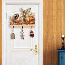 Load image into Gallery viewer, Wooden Cats Dogs 3 Hooks Diamond Painting Hook Rail Aniaml for Home Office Decor
