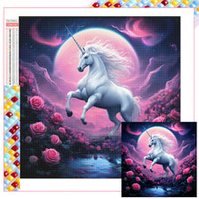 Load image into Gallery viewer, Diamond Painting - Full Square - Purple White Horse (40*40CM)
