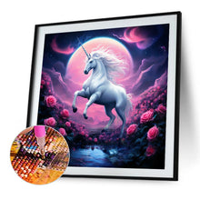 Load image into Gallery viewer, Diamond Painting - Full Square - Purple White Horse (40*40CM)
