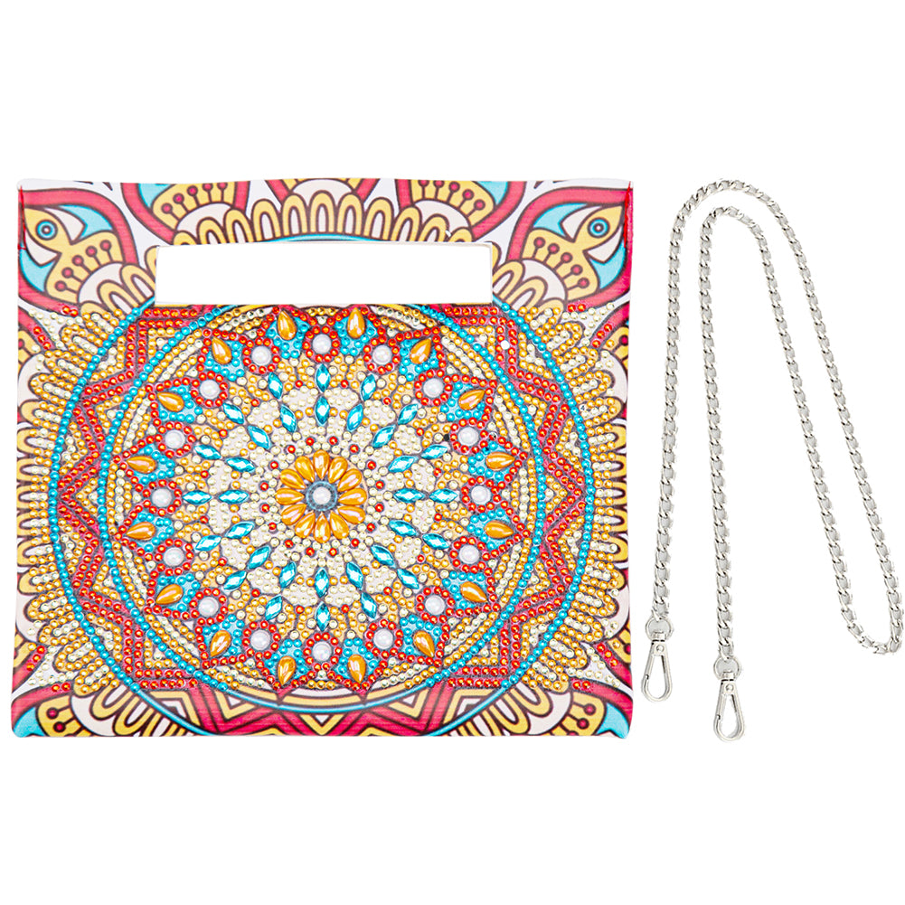 Double Sided Special Shaped Colorful Pattern DIY Diamond Painting Shoulder Purse