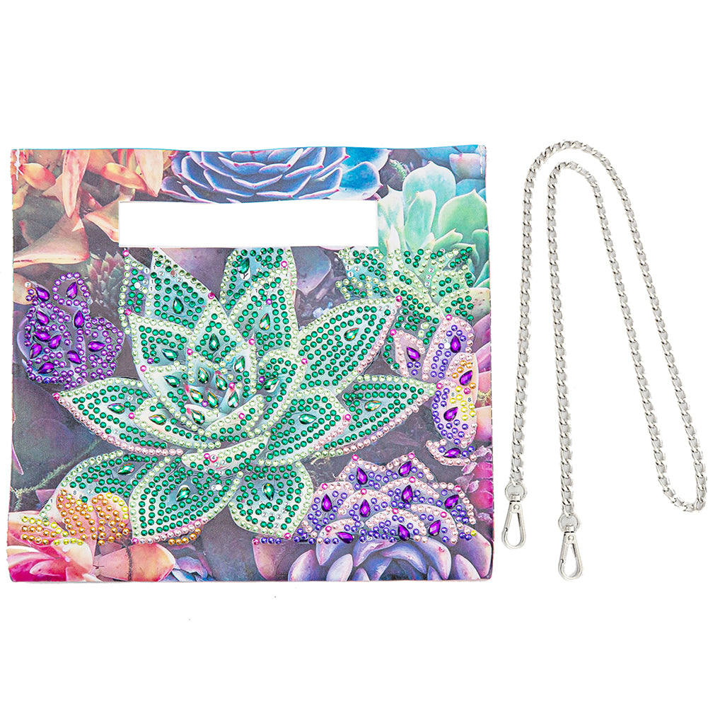 Double Sided Special Shaped Colorful Pattern DIY Diamond Painting Shoulder Purse