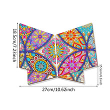 Load image into Gallery viewer, Wooden Mandala Book Display Stand Hands-Free Diamond Art Open Bookstand Portable
