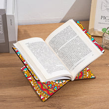 Load image into Gallery viewer, Wooden Mandala Book Display Stand Hands-Free Diamond Art Open Bookstand Portable
