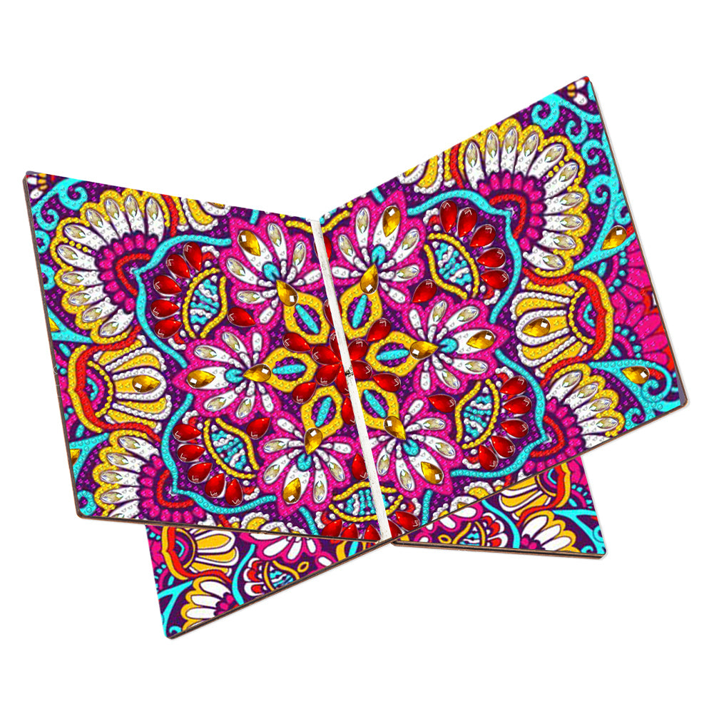 Wooden Mandala Book Display Stand Hands-Free Diamond Art Open Bookstand Portable