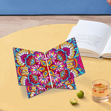Load image into Gallery viewer, Wooden Mandala Book Display Stand Hands-Free Diamond Art Open Bookstand Portable

