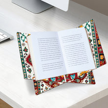 Load image into Gallery viewer, Wooden Mandala Book Display Stand Hands-Free Diamond Art Open Bookstand Portable
