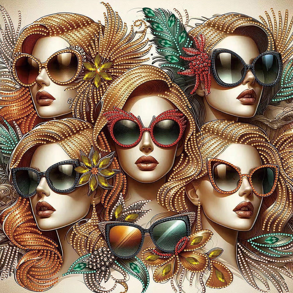 Diamond Painting - Full Round - Gold Girl (40*40CM)