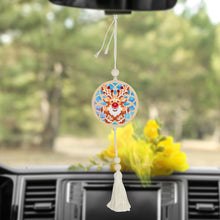Load image into Gallery viewer, 2Pcs Wooden Double Sided Elk Gingerbread Man Diamond Art Hanging Tassel Pendant
