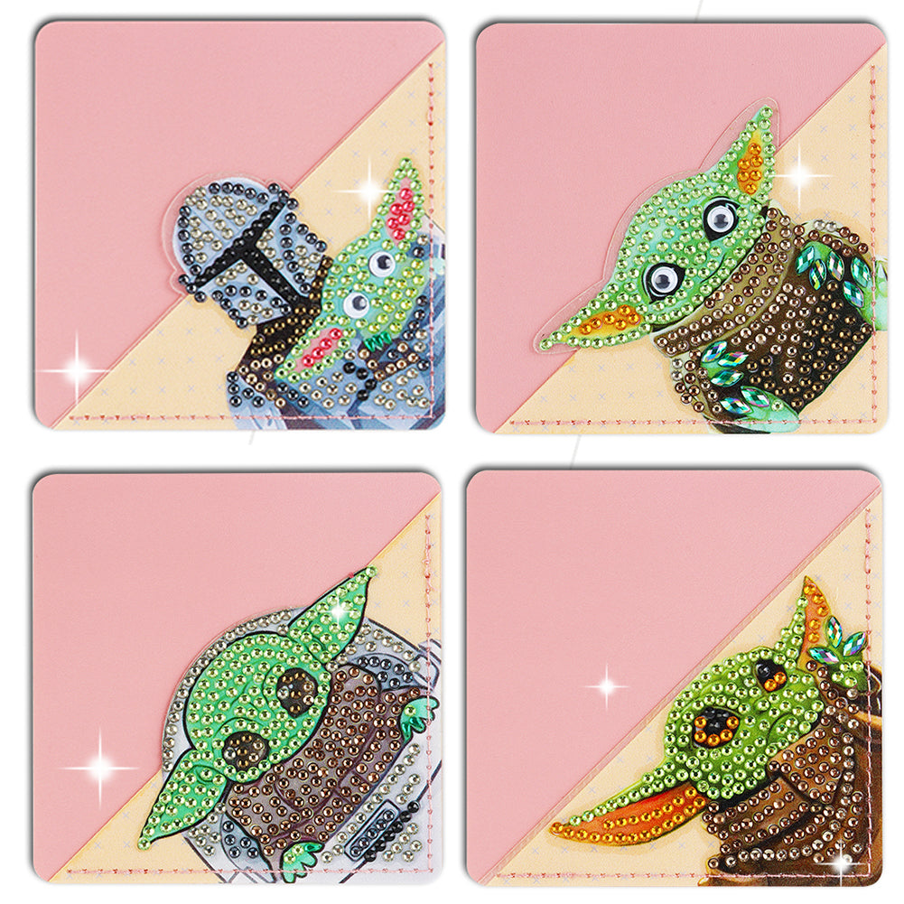 4Pcs Little Yoda Diamond Painting Bookmark Corner Bookmark for Book Lovers