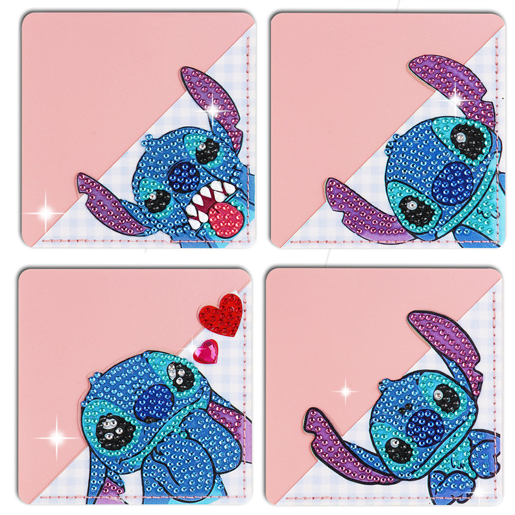 4Pcs Stitch Diamond Painting Bookmark Corner Bookmark for Kids Book Lovers