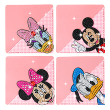 Load image into Gallery viewer, 4Pcs Mickey Mouse Diamond Painting Bookmark Corner Bookmark for Book Lovers
