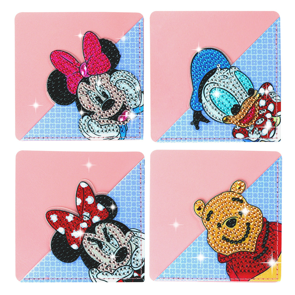 4Pcs Mickey Mouse Diamond Painting Bookmark Corner Bookmark for Book Lovers