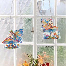 Load image into Gallery viewer, Mushroom Elf Special Shape Diamond Painting Hanging Pendants for Wall Window
