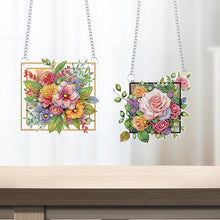 Load image into Gallery viewer, Flower Special Shape Diamond Painting Hanging Pendants for Wall Window Decor
