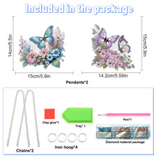 Load image into Gallery viewer, Butterfly Special Shape Diamond Painting Hanging Pendants for Wall Window Decor
