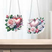Load image into Gallery viewer, Love Rose Special Shape Diamond Painting Hanging Pendants for Wall Window
