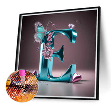 Load image into Gallery viewer, Diamond Painting - Full Round - Butterfly letter E (40*40CM)
