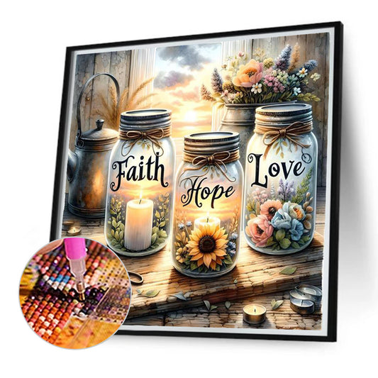 Diamond Painting - Full Round - Sunshine love and peace (40*40CM)